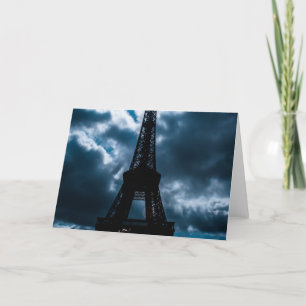 Eiffel Torn Blue Night Kort