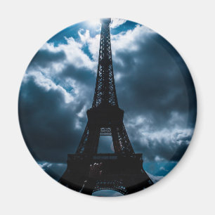 Eiffel Torn Blue Night Magnet