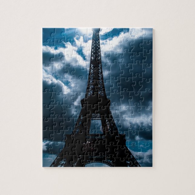 Eiffel Torn Blue Night Pussel (Vertikal)