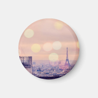 Eiffel Torn Bokeh Montmartre Photo Magnet