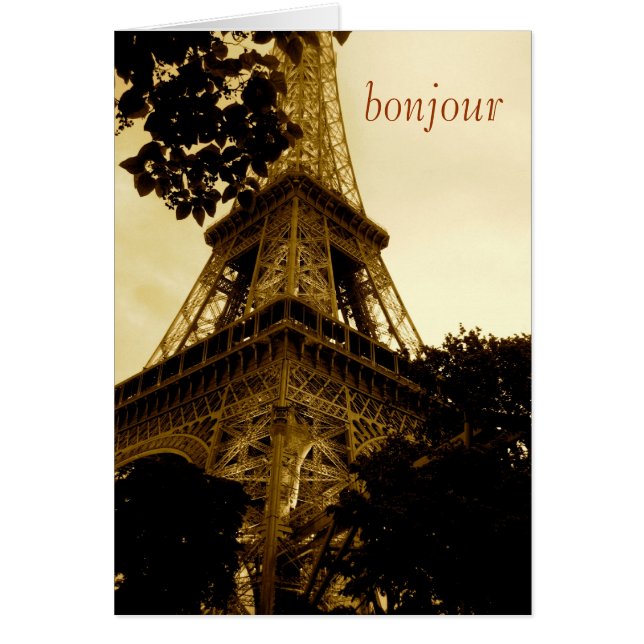 Eiffel Torn, bonjour! OBS Kort (Framsidan)