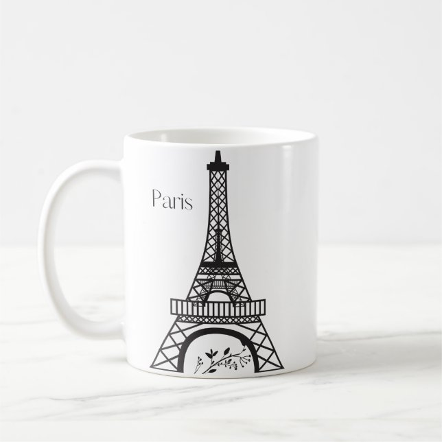 Eiffel Torn Bonjour Paris Mugg (Vänster)