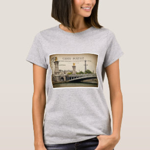 Eiffel Torn Bridge, Paris Frankrike T Shirt