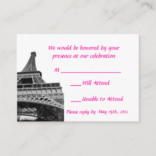 Eiffel Torn Bröllop OSA kort
