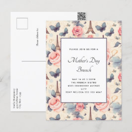 Eiffel Torn Butterfly och Ro Mors dag Vykort