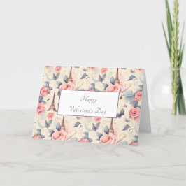 Eiffel Torn Butterfly och Ro Valentindagen Helgkort