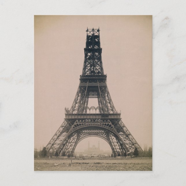 Eiffel Torn: Byggnadsstat 1888 Vykort (Framsida)