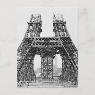 Eiffel Torn Construction Vykort