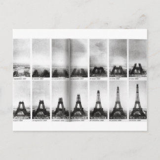 Eiffel Torn Construction Vykort