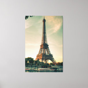 Eiffel torn dekorativ kudde canvastryck