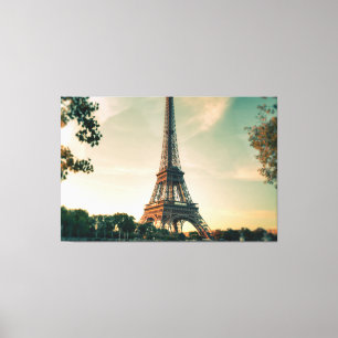 Eiffel torn dekorativ kudde canvastryck