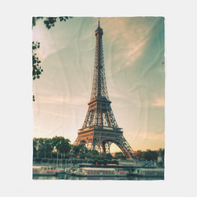 Eiffel torn dekorativ kudde fleecefilt (Framsidan)