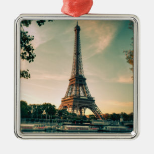 Eiffel torn dekorativ kudde julgransprydnad metall