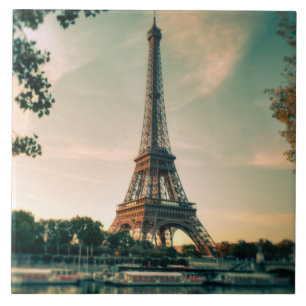 Eiffel torn dekorativ kudde kakelplatta