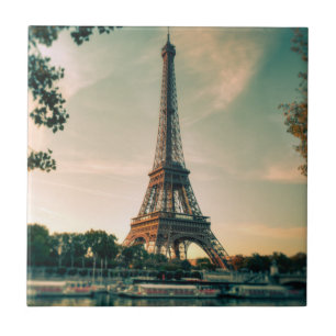 Eiffel torn dekorativ kudde kakelplatta