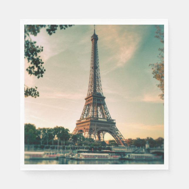 Eiffel torn dekorativ kudde pappersservett (Framsidan)