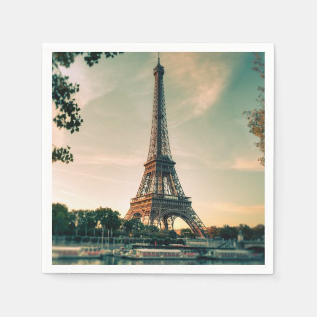 Eiffel torn dekorativ kudde pappersservett (Framsidan)