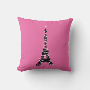 Eiffel Torn Dekorativ kudde rosa