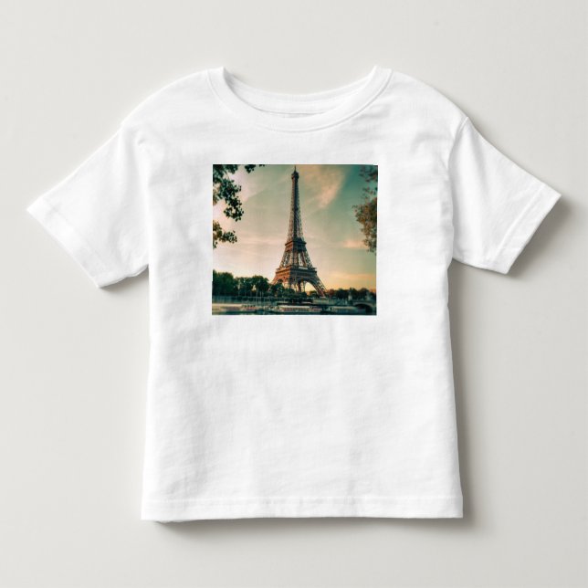 Eiffel torn dekorativ kudde t shirt (Framsida)