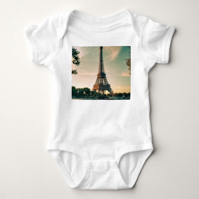 Eiffel torn dekorativ kudde t shirt (Framsida)