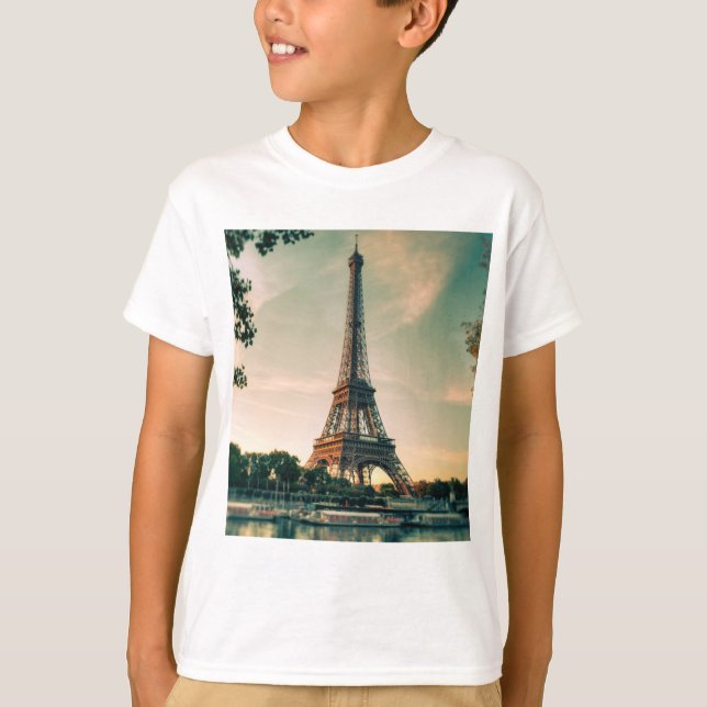 Eiffel torn dekorativ kudde t shirt (Framsida)