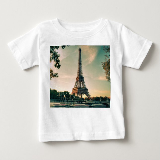 Eiffel torn dekorativ kudde t shirt (Framsida)