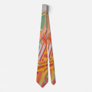 Eiffel Torn Delaunay Abstrakt Färgfärg Slips