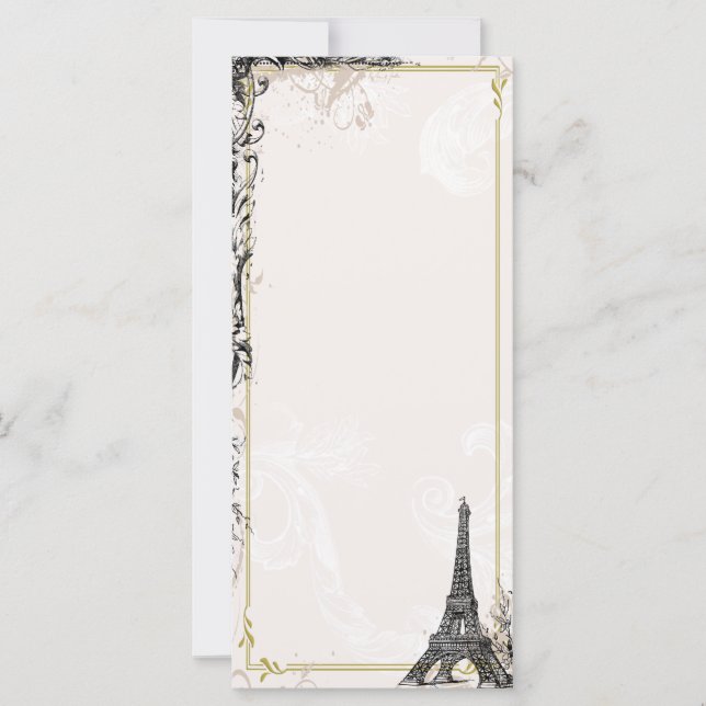 Eiffel Torn-fotokort (Framsida)