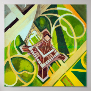 Eiffel Torn från Ove Delaunay Abstrakt Painting Poster