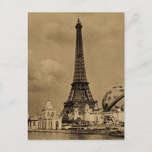 Eiffel Torn från Seine Paris Exposition Vykort