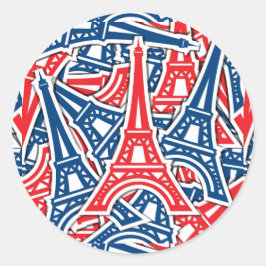 Eiffel Torn, Frankrike Mönster Runt Klistermärke