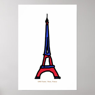 Eiffel torn Frankrike Paris Poster