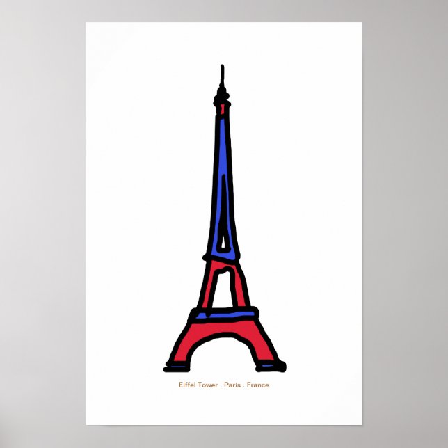 Eiffel torn Frankrike Paris Poster (Framsidan)