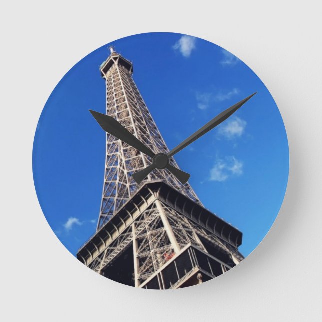 Eiffel Torn Frankrike Travel Photography Rund Klocka (Framsida)