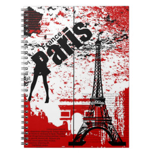Eiffel Torn Fransk bärbar dator Anteckningsbok Med Spiral