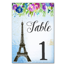 Eiffel Torn Fransk, bord-kort Bordsnummer