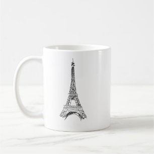 Eiffel Torn Fransk Coffee Mugg