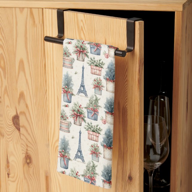Eiffel Torn, Fransk Topiaries Paris-jul Kökshandduk (Thirds Fold)