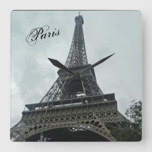 EIFFEL TORN FYRKANTIG KLOCKA
