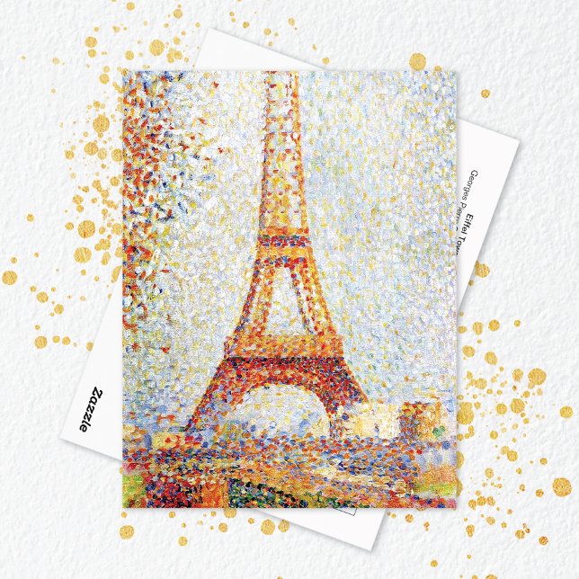 Eiffel Torn Georges Pierre Seurat Vykort (Skapare uppladdad)