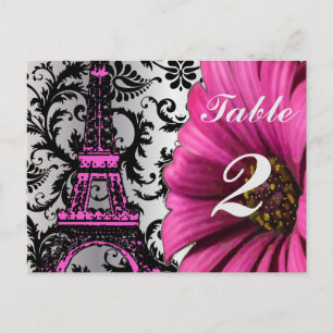 Eiffel Torn Gerber Bordsnummer Cards