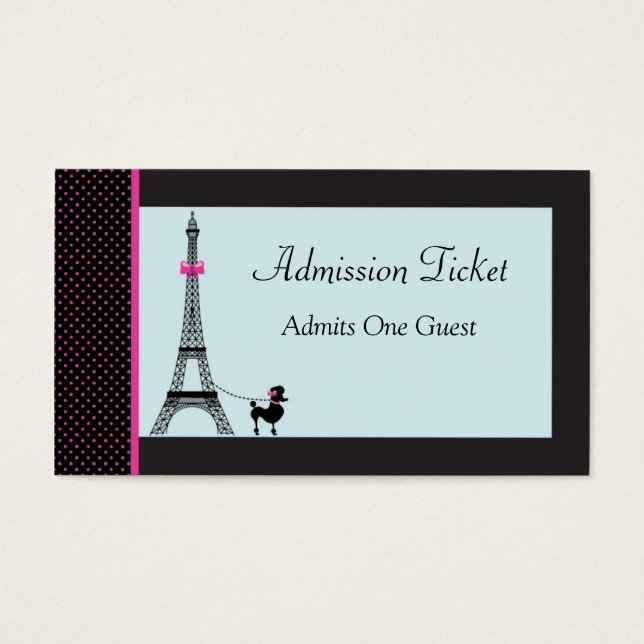 Eiffel Torn Girl Biljett (Framsidan)