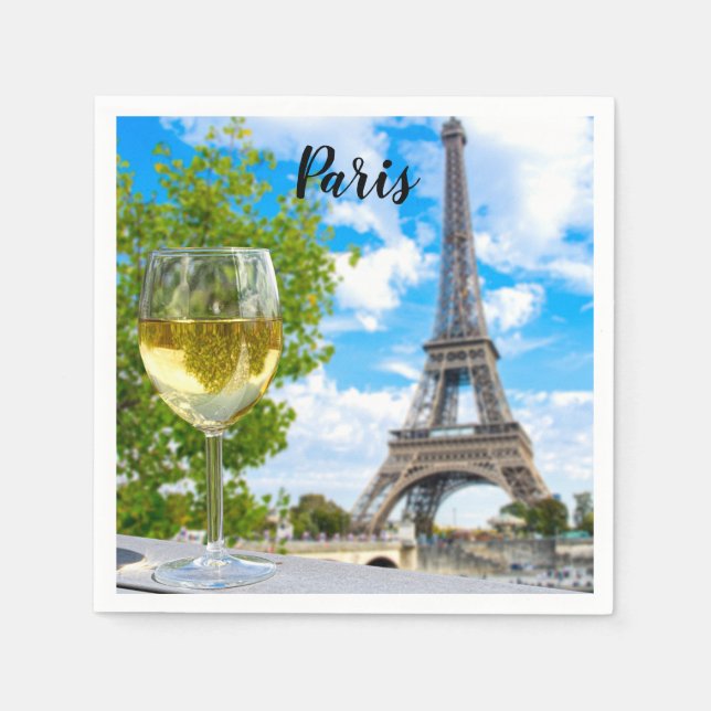 Eiffel torn-glas pappersservett (Framsidan)