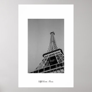 Eiffel Torn Greyscale Poster