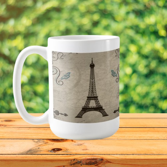Eiffel Torn Grunge Coffee Mugg (Eiffel Tower Grunge Coffee Mug)