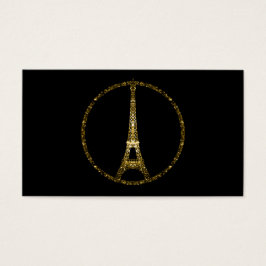 Eiffel Torn guld glitter-reservklossar Affärskort Visitkort