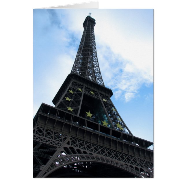 Eiffel Torn Hälsningskort (Framsidan)