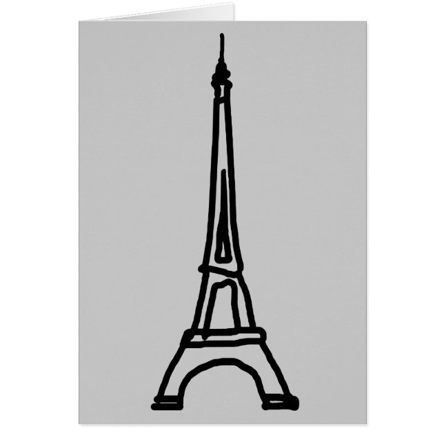 Eiffel Torn Hälsningskort (Framsidan)