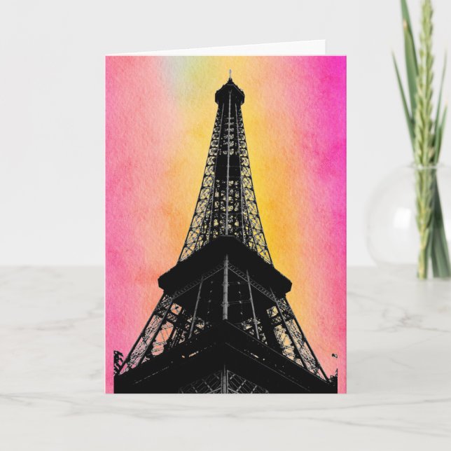 Eiffel Torn-hälsningskort Kort (Framsida)