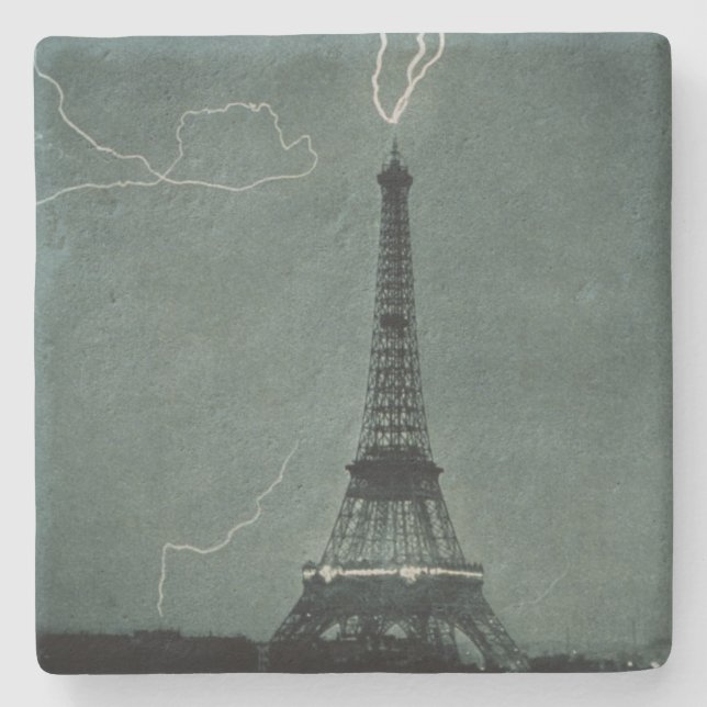 Eiffel Torn har drabbats av blixten Stenunderlägg (Framsidan)